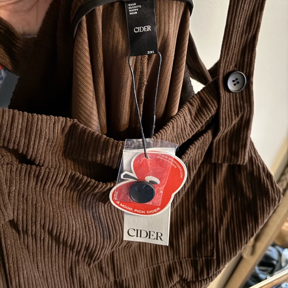 Brown Women's Corduroy Overalls Jumpsuit - Picture 5 of 5